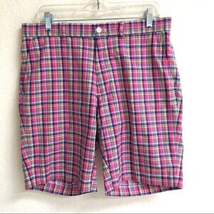 ‎Polo Golf Ralph Lauren pink plaid shorts 34*